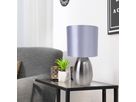 Tischleuchte Aurum H: 33 cm stahl-blank grau - E14, 40W, IP20