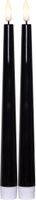 LED Dinner Kerze 2 pack Flamme Candy - Indoor, Schwarz, 26.00 cm Höhe, Timerfunktion