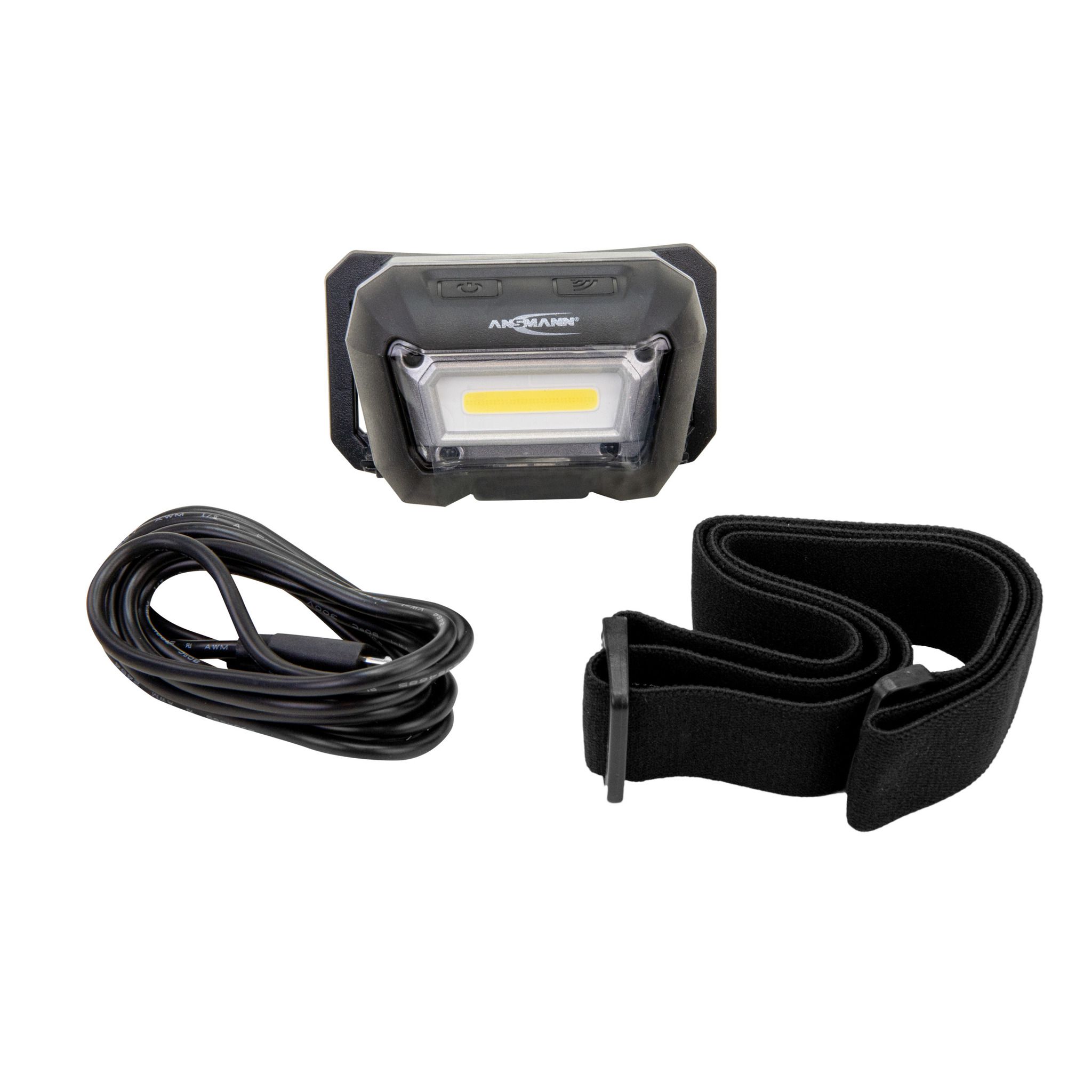 LED Profi-Stirnlampe HD280RS - 3.7V DC (USB) 3W, 280lm, IP65, max. 9h, 21m, L=78.4mm, B=47.4mm, H=45.9mm