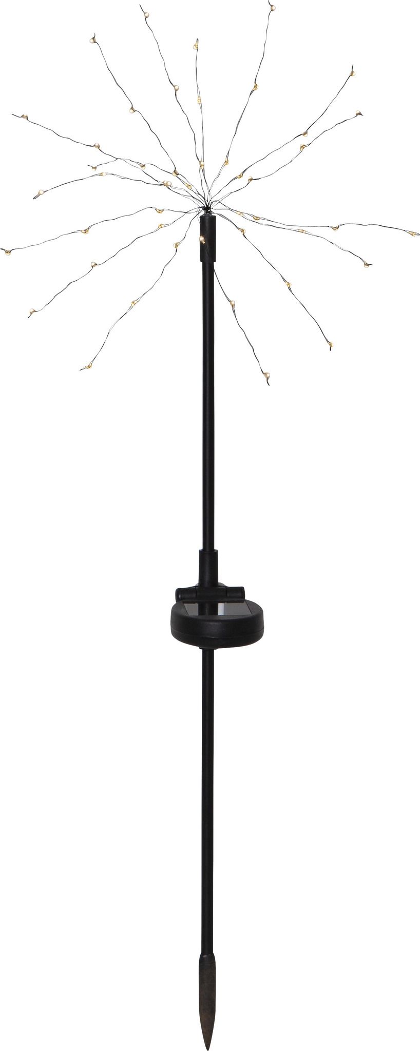 Solar Dekoration Firework - Schwarz, Lichtfarbe Warmweiss