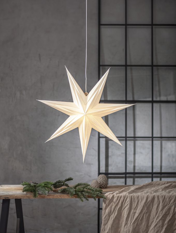 Papierstern Holly - IP20, Weiss
