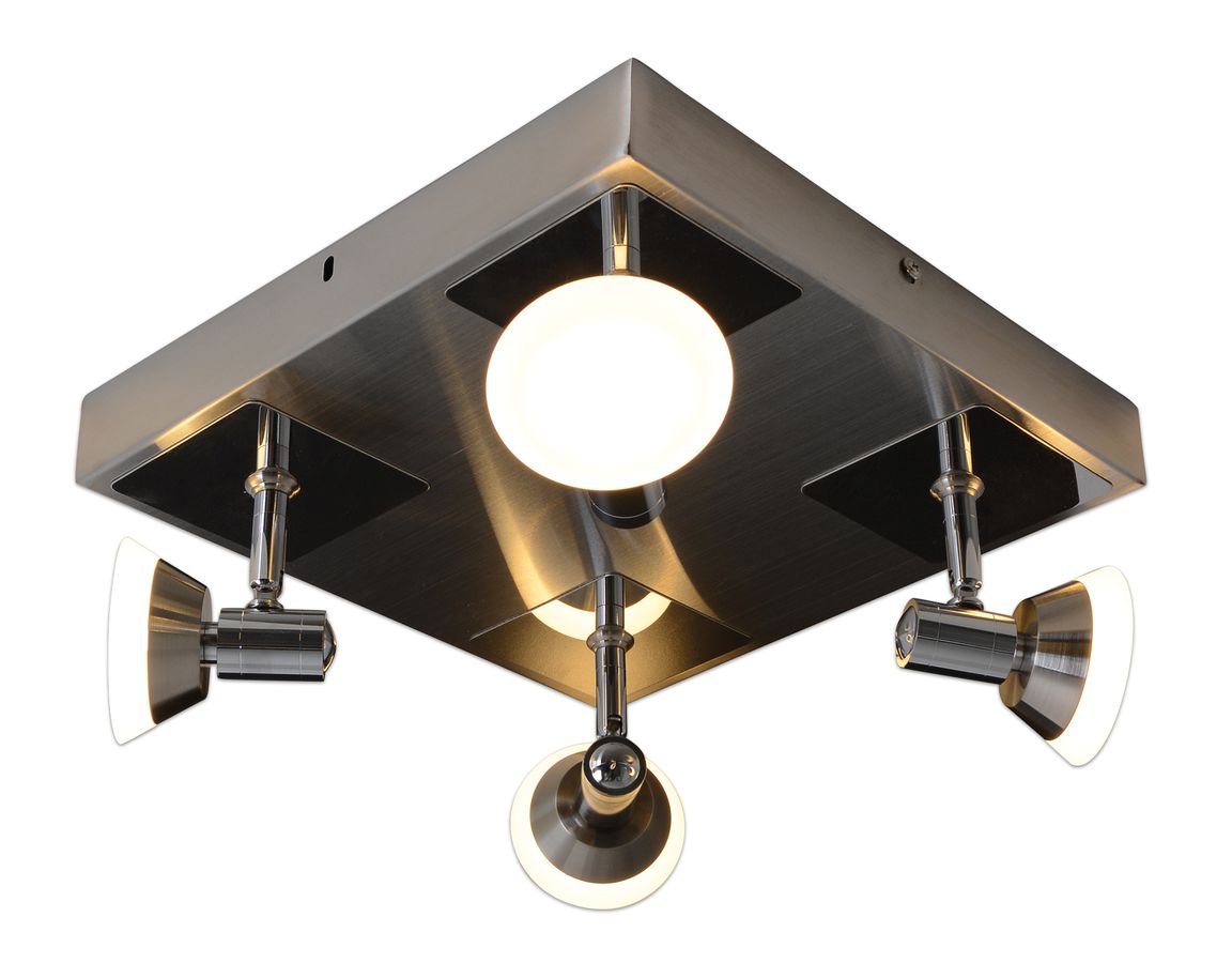 4er LED-Deckenleuchte Jericho d:28cm - LED fest verbaut, 3000K, warmweiss