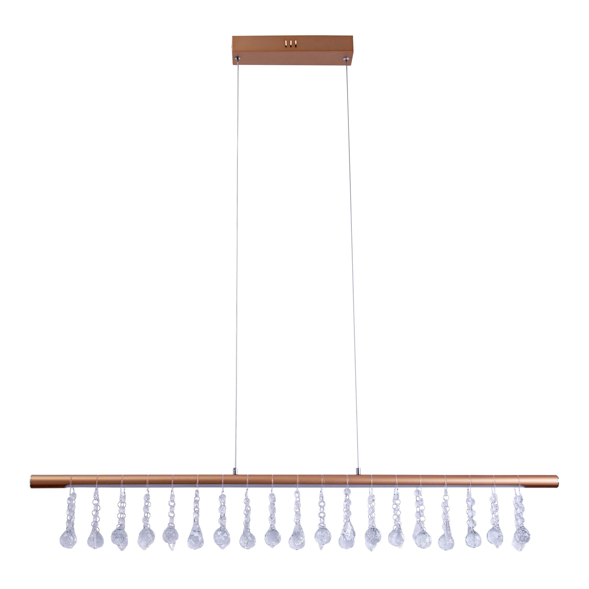 LED Pendelleuchte Nobilis l: ca. 100 cm - gold - LED, 23.6W, IP20