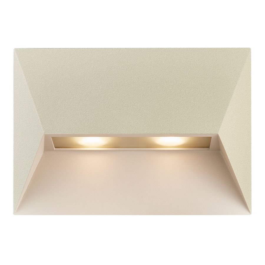 Wandleuchte PONTIO 27 - 2xGU10 (exkl.), max.2x25W, IP54, sand, dimmbar (optional Leuchtmittel), L=150mm,B=150mm, H=190mm