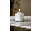 LED Pillar Kerze Flamme - Indoor, Weiss, 9.5cm Höhe, Timerfunktion