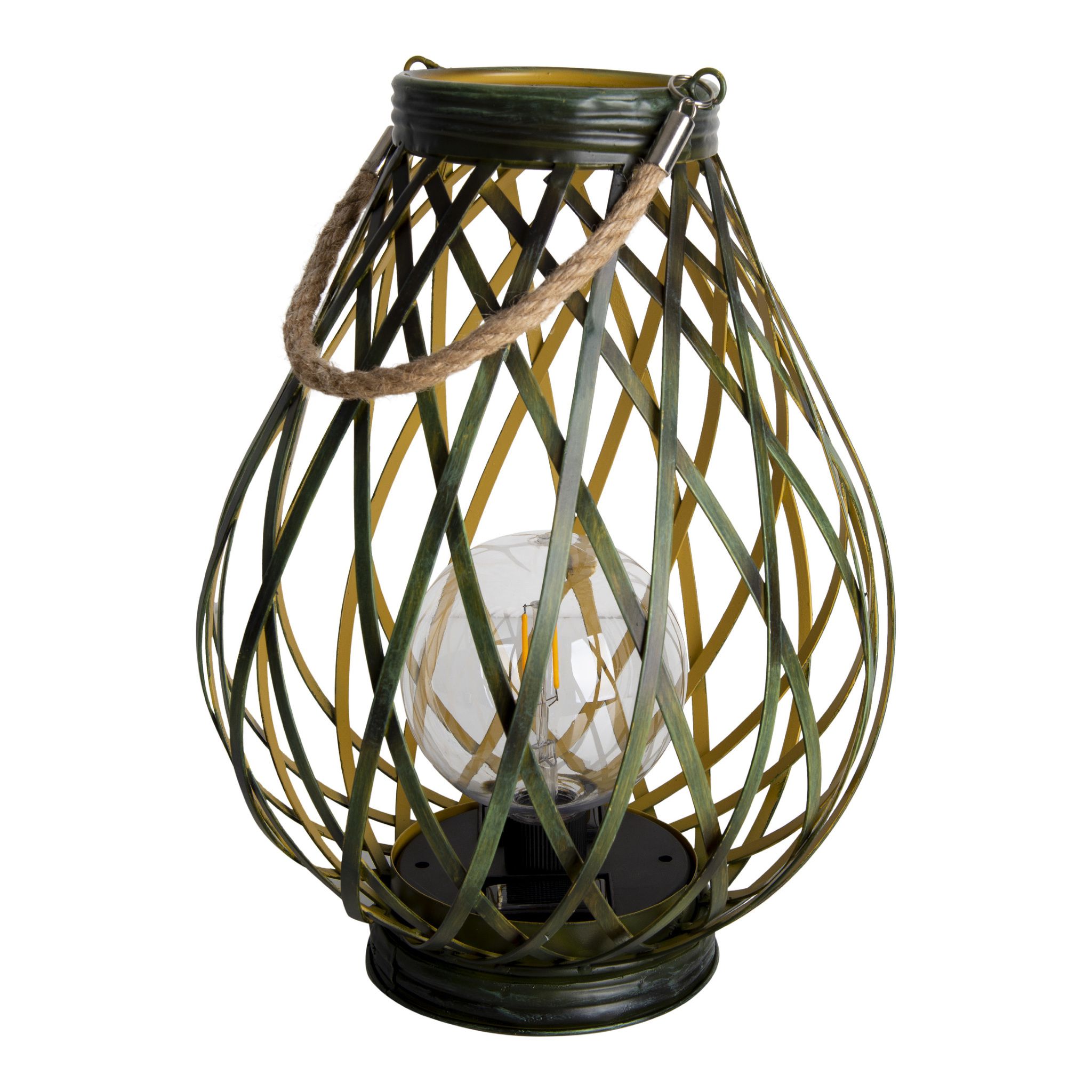 LED Deko-Solarleuchte h: 31cm grüngold - LED Deko-Solarleuchte h: 31cm grüngold