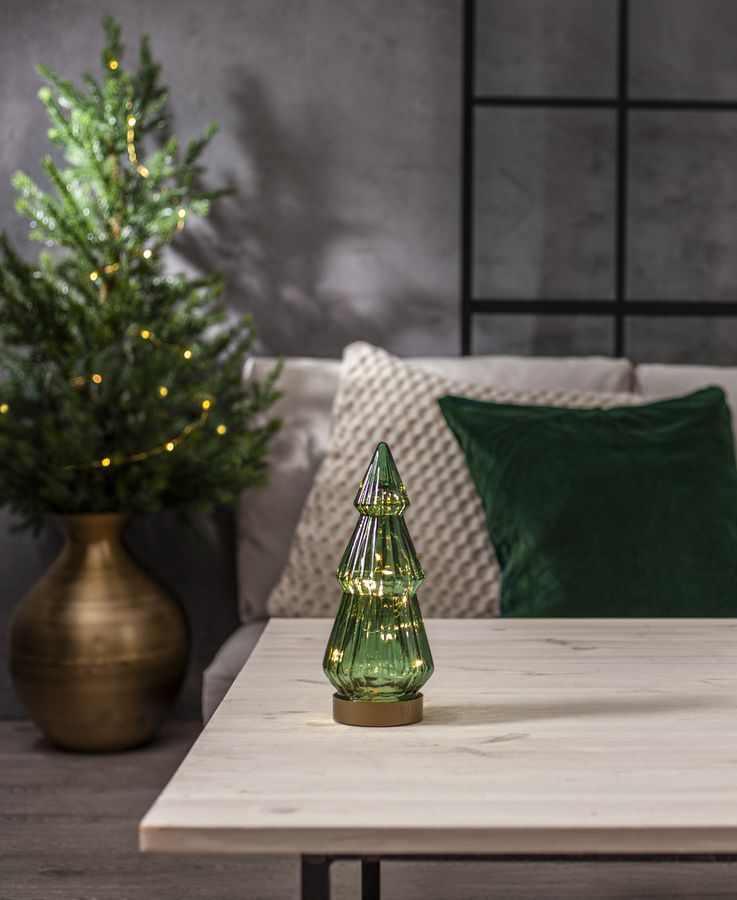 Glas Decoration Verde - IP20, Warmweiss,Grün