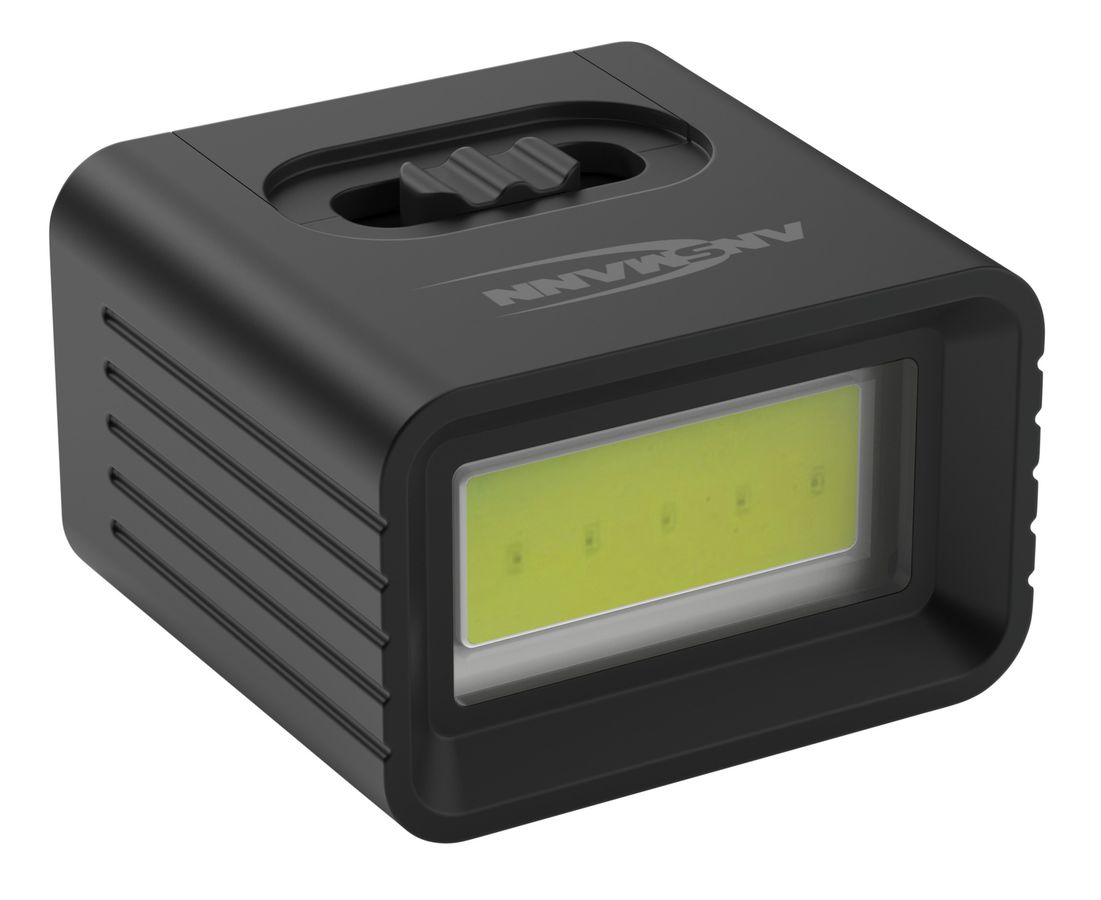 Taschenlampe COB LED-Leuchte mit 9V Batterie - 60lm, IP20, Schwarz