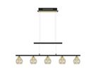 LED Glas-Pendelleuchte BRASS L: 90 cm / schwarz - LED fest verbaut, IP20, 76.5W, 230V