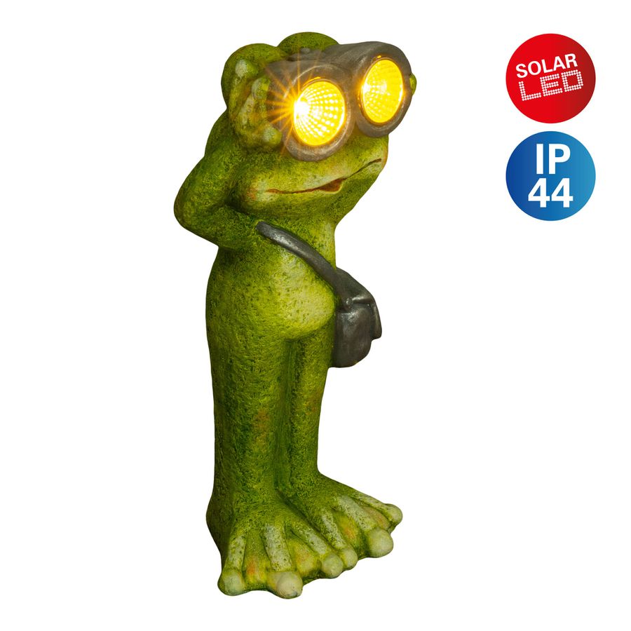 LED Solarleuchte FROSCH H: 30 cm - IP44, 0.5W, Warmweiss