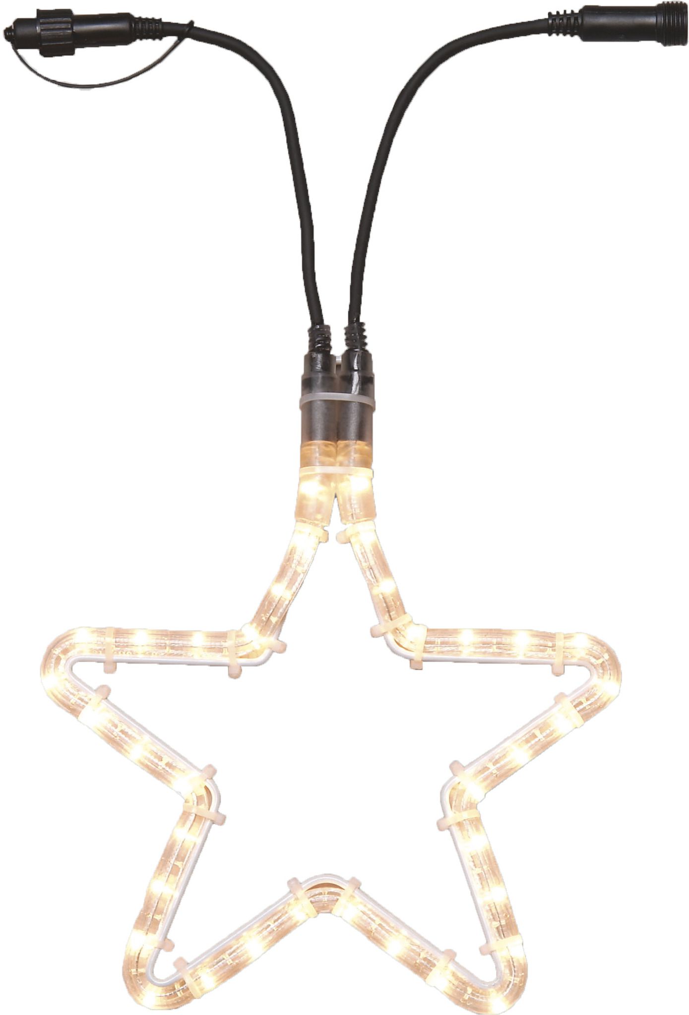 System Expo Extra, Lichtschlauch Stern, 28x28cm - Schwarz, Warmweiss