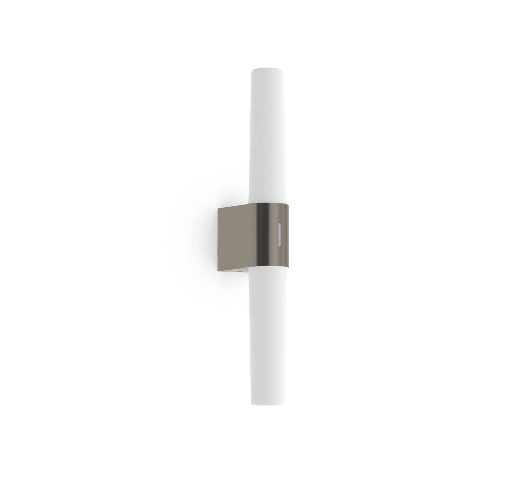 Helva,  Doppel- Wandleuchte, Nickel - LED Modul, 9W, IP44
