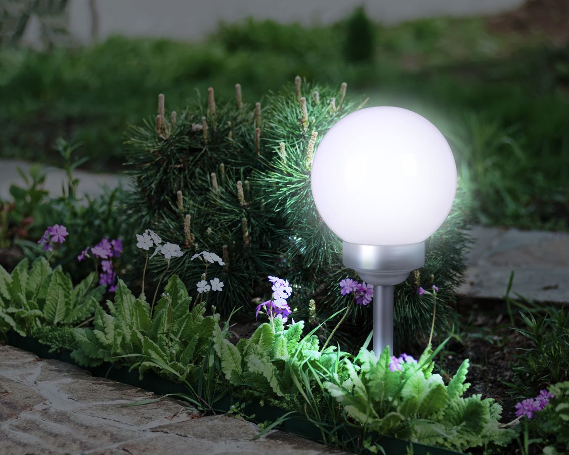 LED Außen Kugelerdspieß d: 15cm - IP44, kaltweiss, W