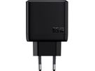 Fast Charger 65W GaN 3-Port - Out: USB-C1/C2: 65W PD, shared Max: 65W, USB-A: 60W, inkl. 1.0m 140W USB-C to C Kabel, schwarz