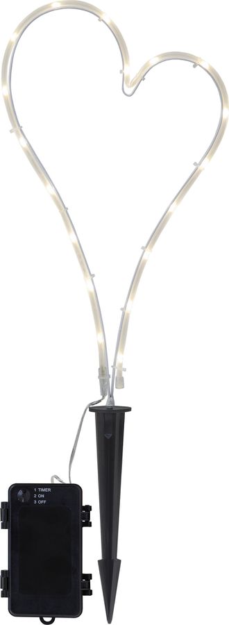 LED Licht Herz - Outdoor, Weiss, 39cm Höhe, Timerfunktion
