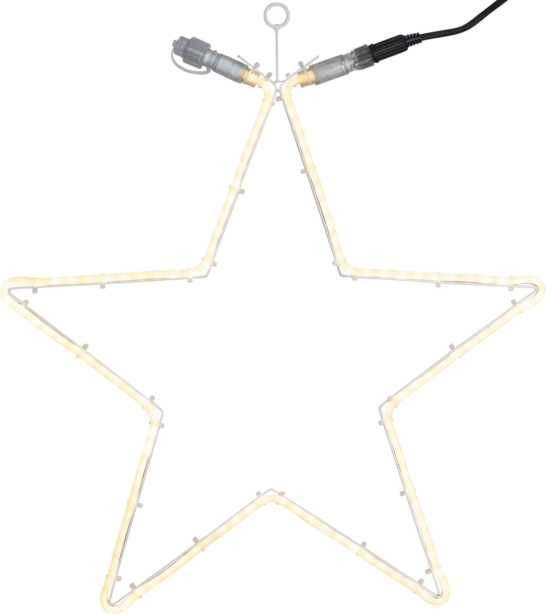 System 24 Extra, Lichtschlauch Stern NEON, 55x60cm - Transparent, Warmweiss