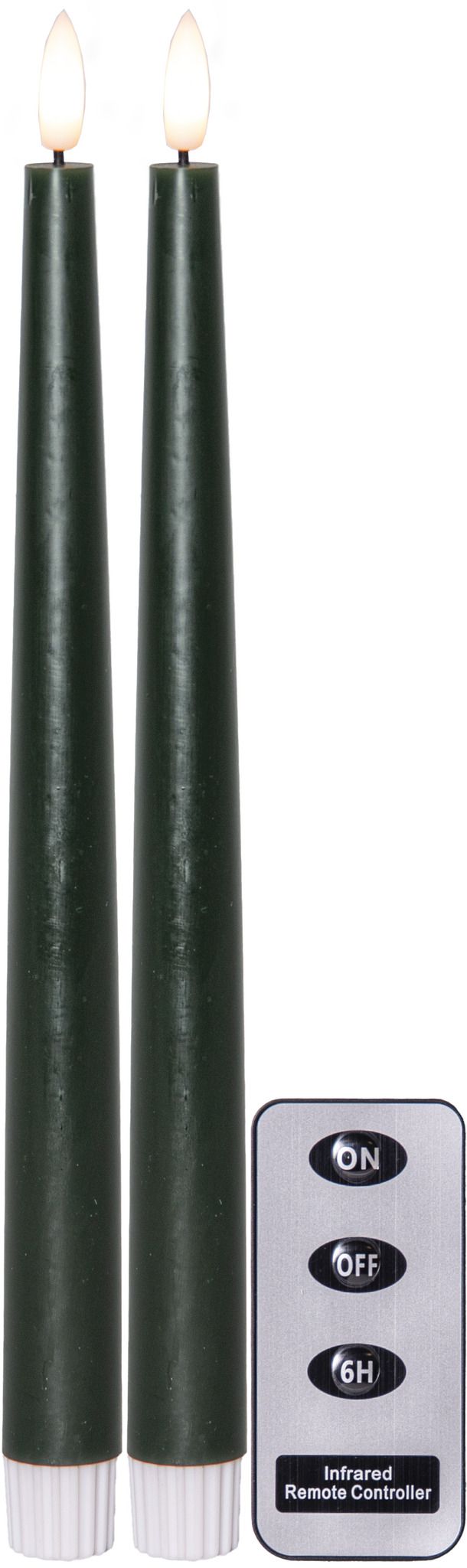 LED Dinner Kerze 2 pack Flamme Slim - 0/20