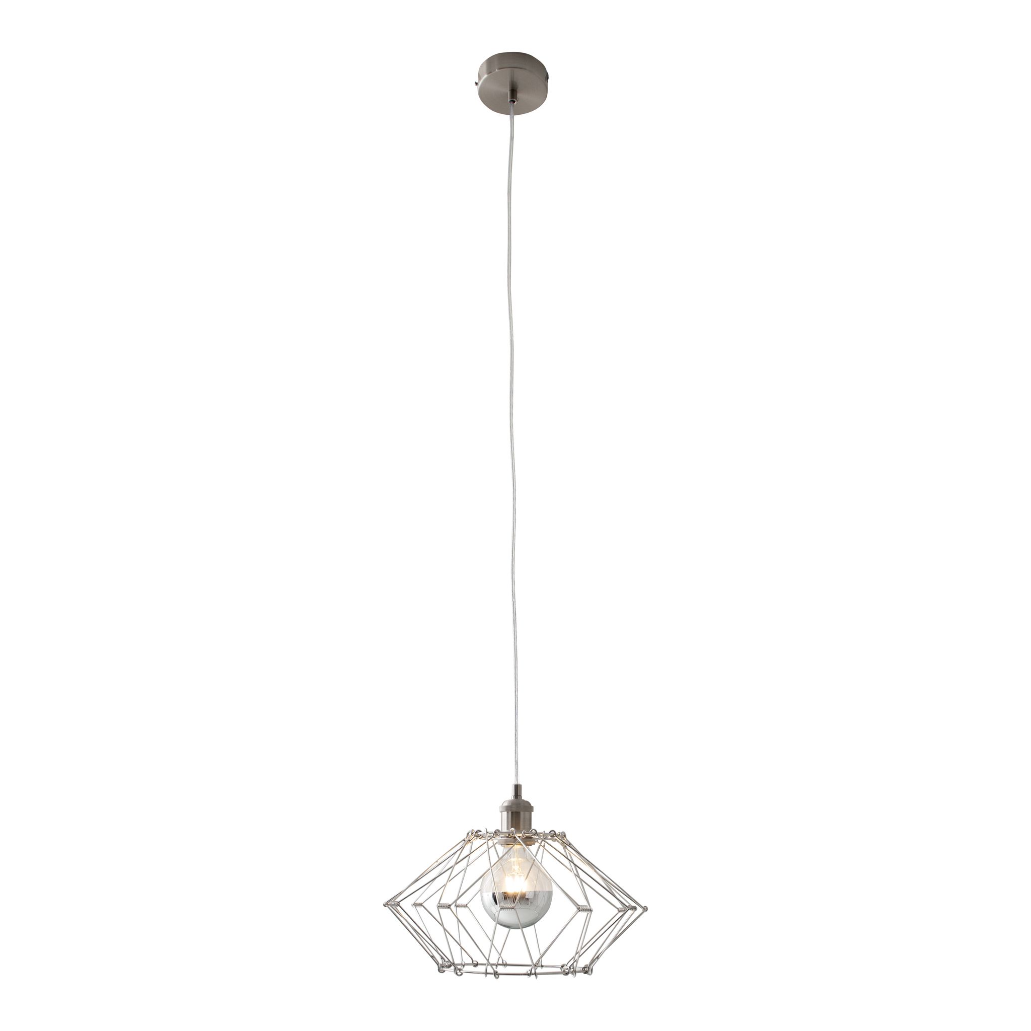 Metall-Pendelleuchte Fyn d:40cm silberfarben - E27, 40W, IP20