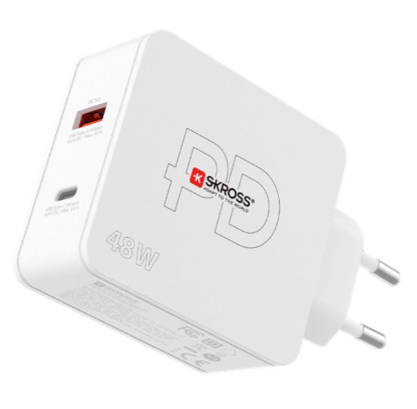 Multipower 2 Pro EU - Out: 2-Pol EU, In: 1xUSB-C PD, max. 48.0W, 1xUSB-A 3.0 QC, max. 18.0W, weiss