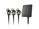 Solar-Gartenstrahler SIMON LED - IP65, 3000K, Solarpanel 6V, 5W. 70lm pro Leuchte, 3er Set, 3 x 1W