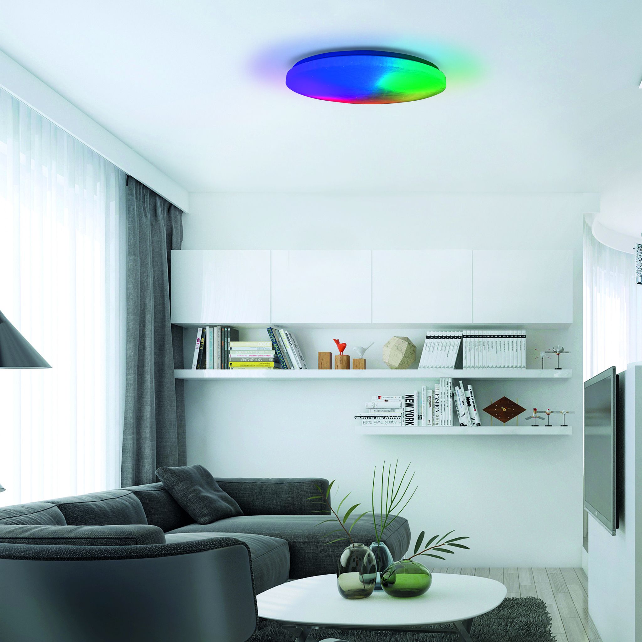 LED Deckenleuchte Rainbow - LED fest verbaut, 3000-6500K, RGBW