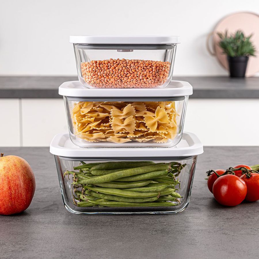 Vakuum Behälter 3er Set VCG 1 - 350ml, 670ml und 1100ml