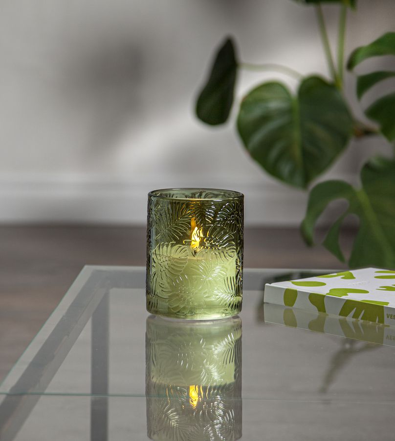 LED Pillar Kerze Flamme Leaf - IP20, Warmweiss, 1 LED's