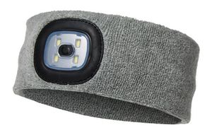 LED Stirnband anthrazit, USB aufladbar - anthrazit, 150lm, inkl. USB-Akku