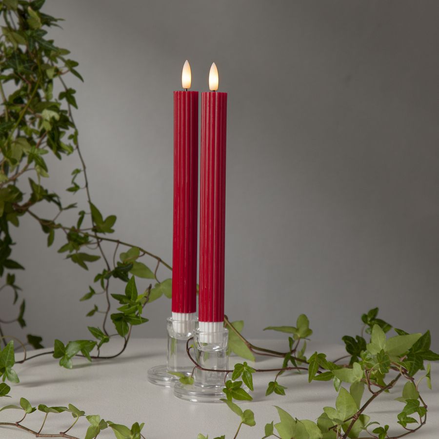 LED Dinner Kerze 2P Flamme Stripe - IP20, Warmweiss, 2 LED'S