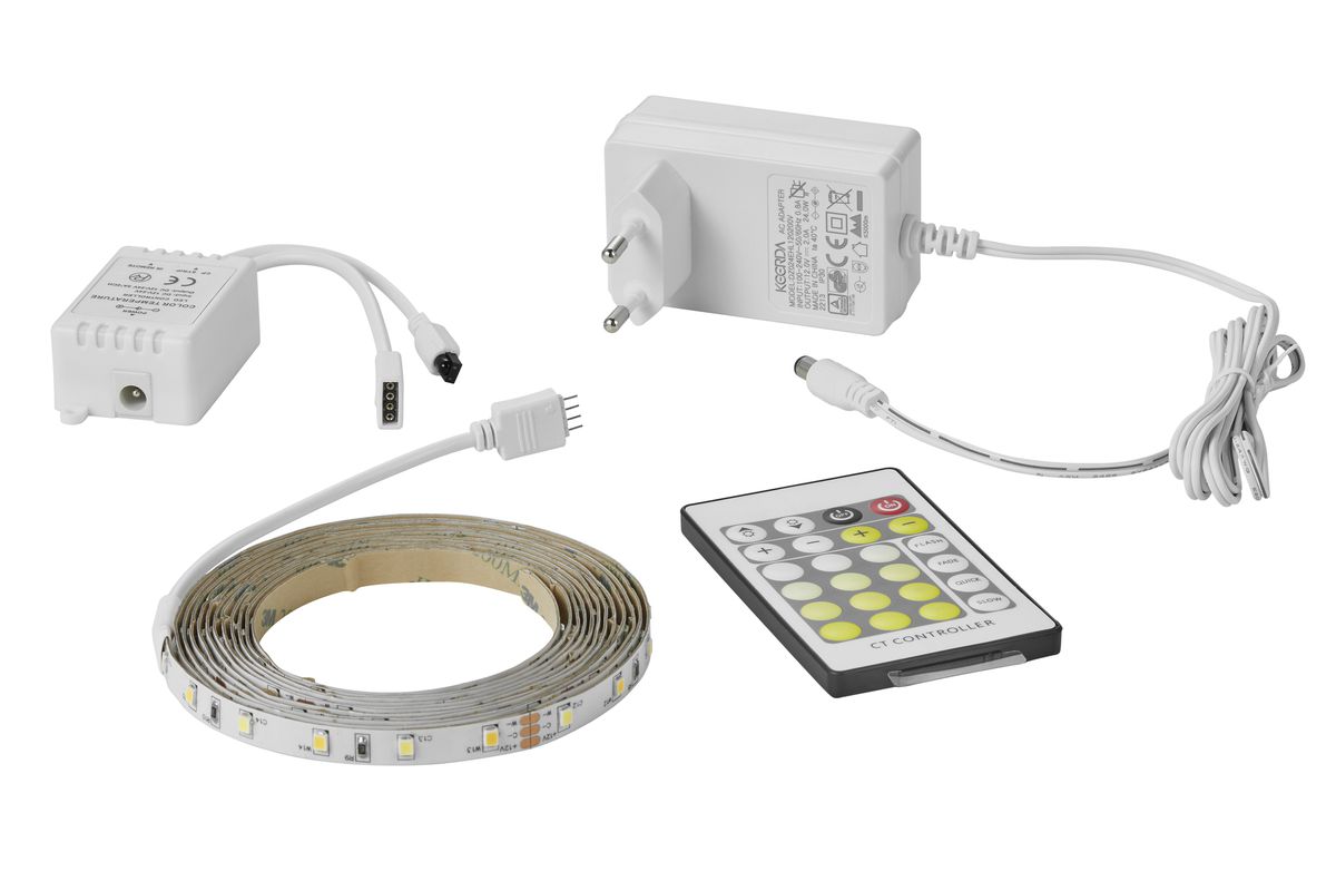 Led Strip 5m, IP44, 3-6000K, Weis - Led Strip 5m, IP44, 3-6000K, Weis