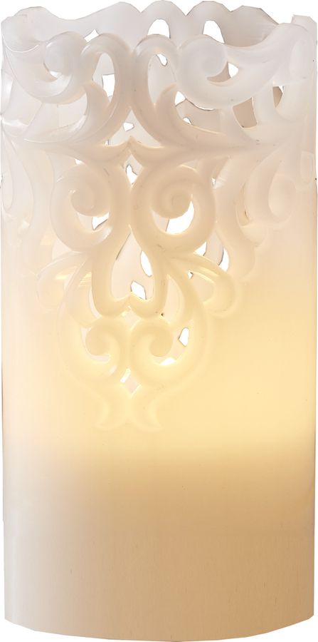 Bougie à cire LED Clary - Indoor, Weiss, 15cm Höhe, Timerfunktion