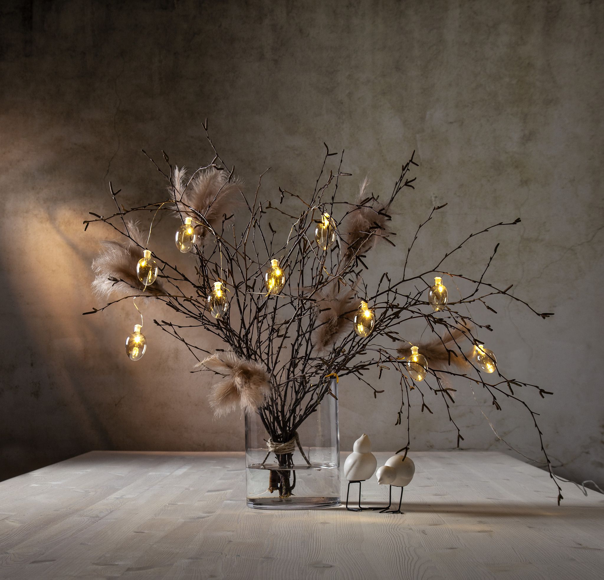 Lichterkette Shimmer - IP20, Beige, Warmweiss