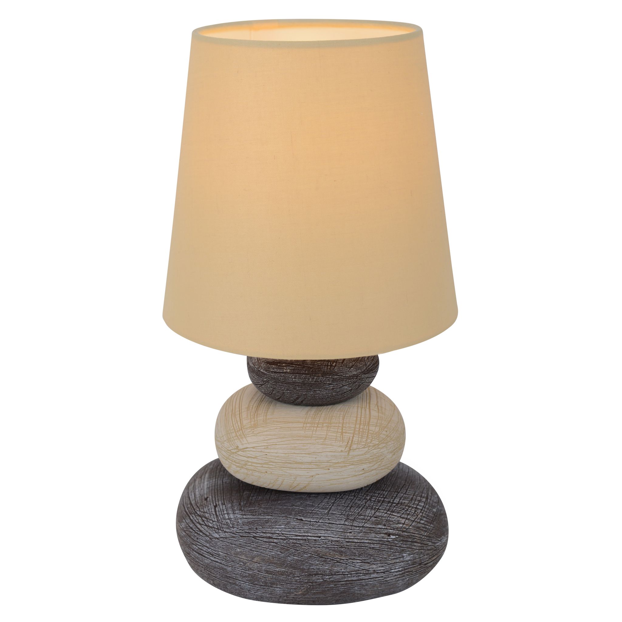 Keramik Tischleuchte Stoney h:31cm - E14, 40W, IP20