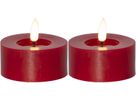 LED Teelicht 2 Pack Flamme Flow - Indoor, Rot, 5.5cm  Höhe, Timerfunktion