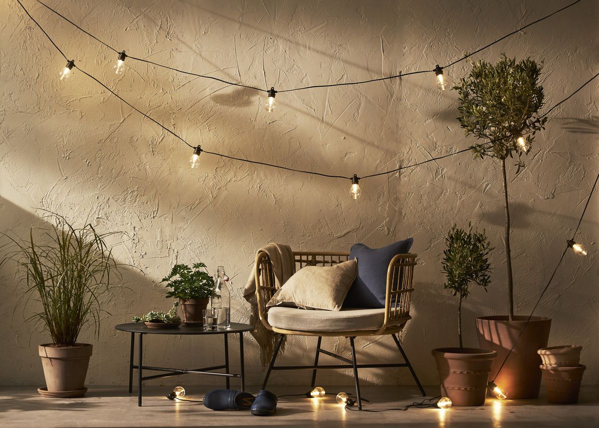 Lichterkette Selecta - IP44, Warmweiss, 18 LED'S