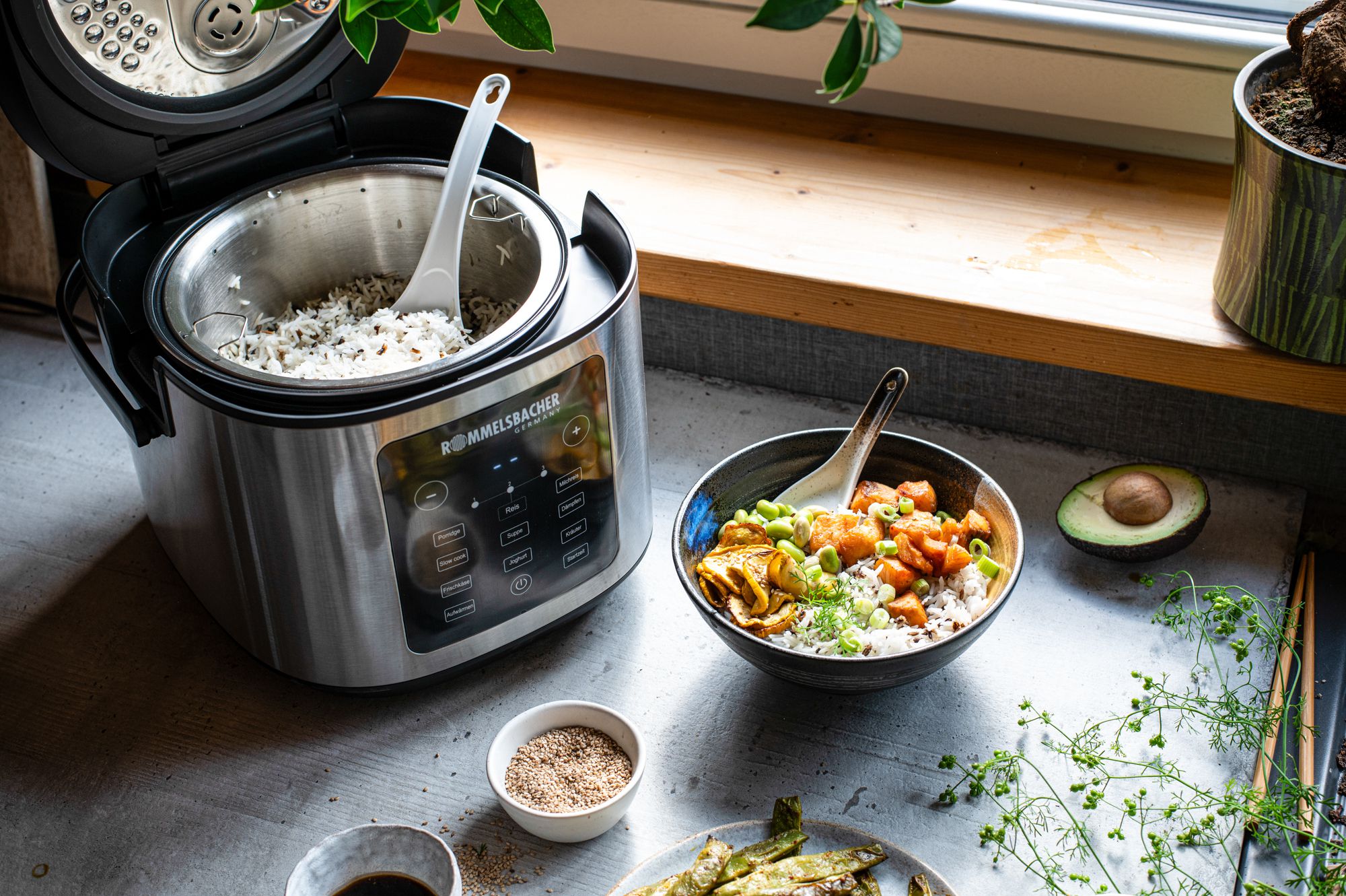 MULTI REISKOCHER MRK 950 - Multireiskocher, Edelstahl/schwarz, 860W