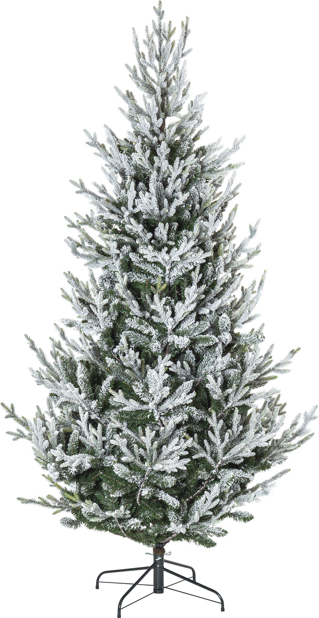 Künstlicher Weihnachtsbaum Uppsala Snow - Grün, keine Lämpchen, 210cm höhe