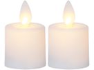 LED Kerze 2er Pack M-Twinkle - Indoor, Weiss, 6cm Höhe, Timerfunktion