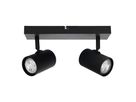 2er Spot Wand-/Deckenleuchte  TINNIS  L: 26cm schwarz - IP20, GU10, Schwarz