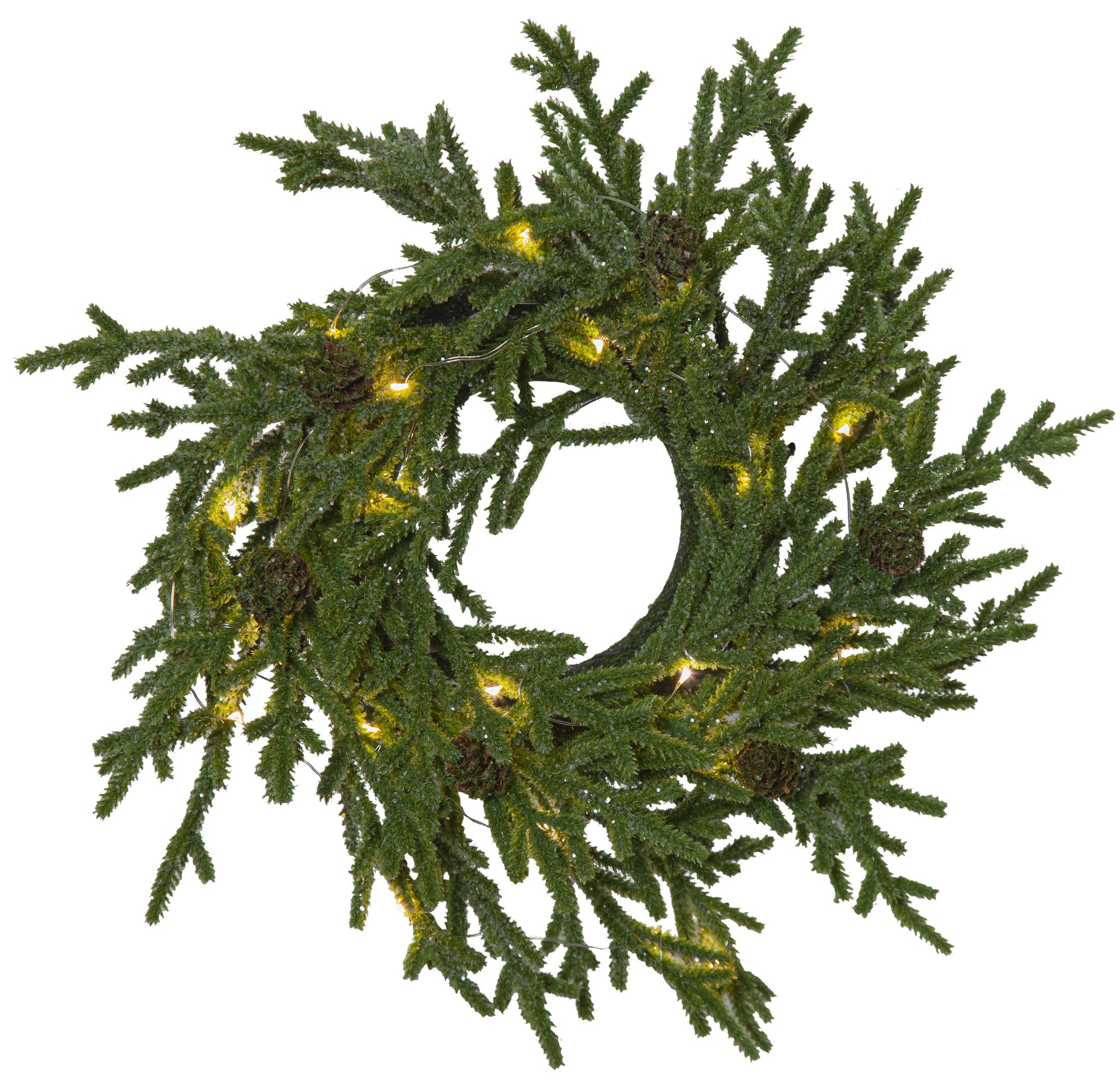 Kranz Lummer - Grün, 20LED, 38cm Höhe