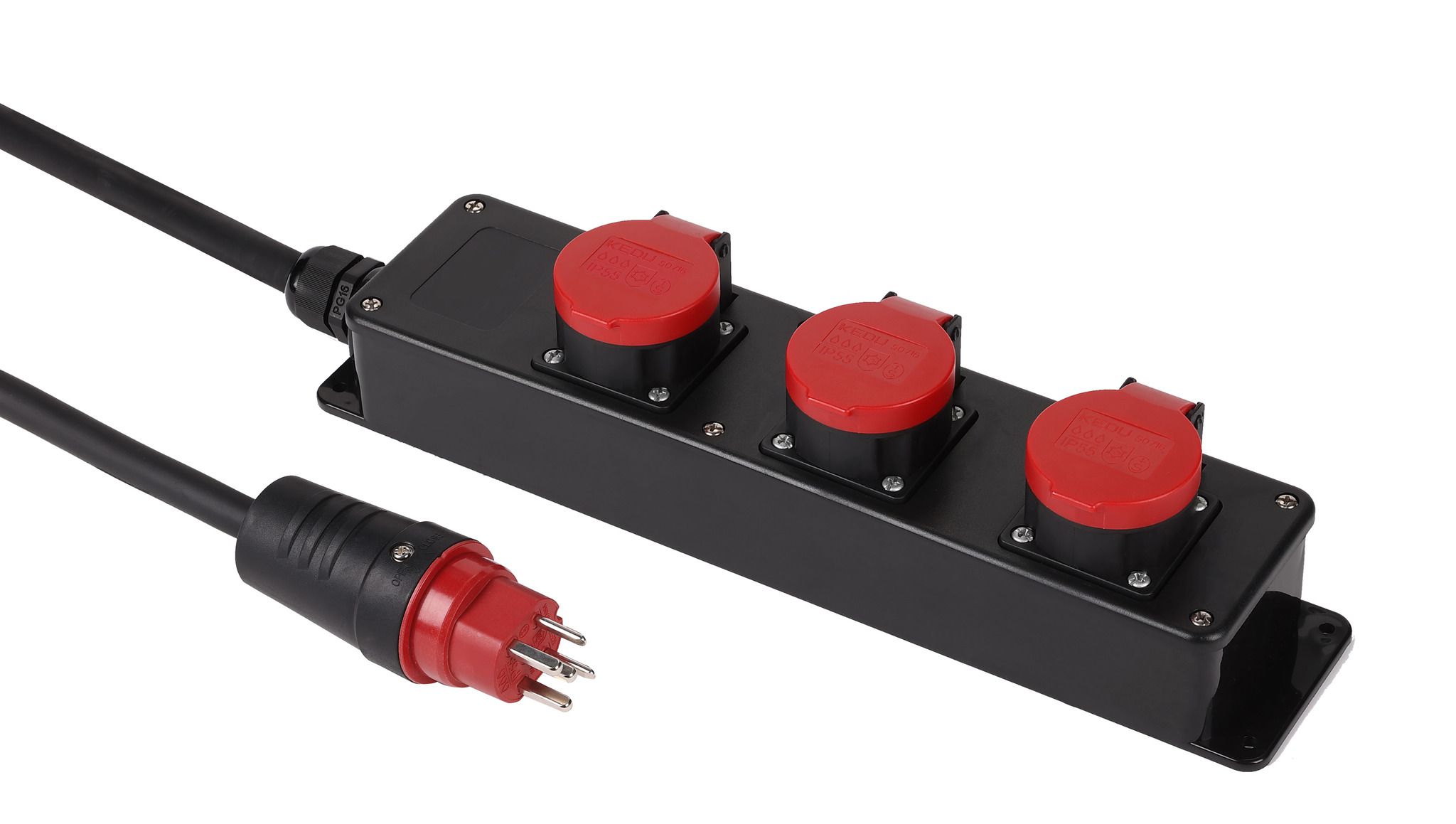 Steckdosenleiste Kunststoff 3xT25 IP55 - H07RN-F 5G2.5mm2 3m