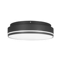 LED Not-Anbauleuchte STRIPE 350 Switch - 24/32W, 2400/3200lm, 3000/4000K, IP20, anthrazit, CRI >80. 110°, 1h Not, nicht dim., D=350mm, H=70mm