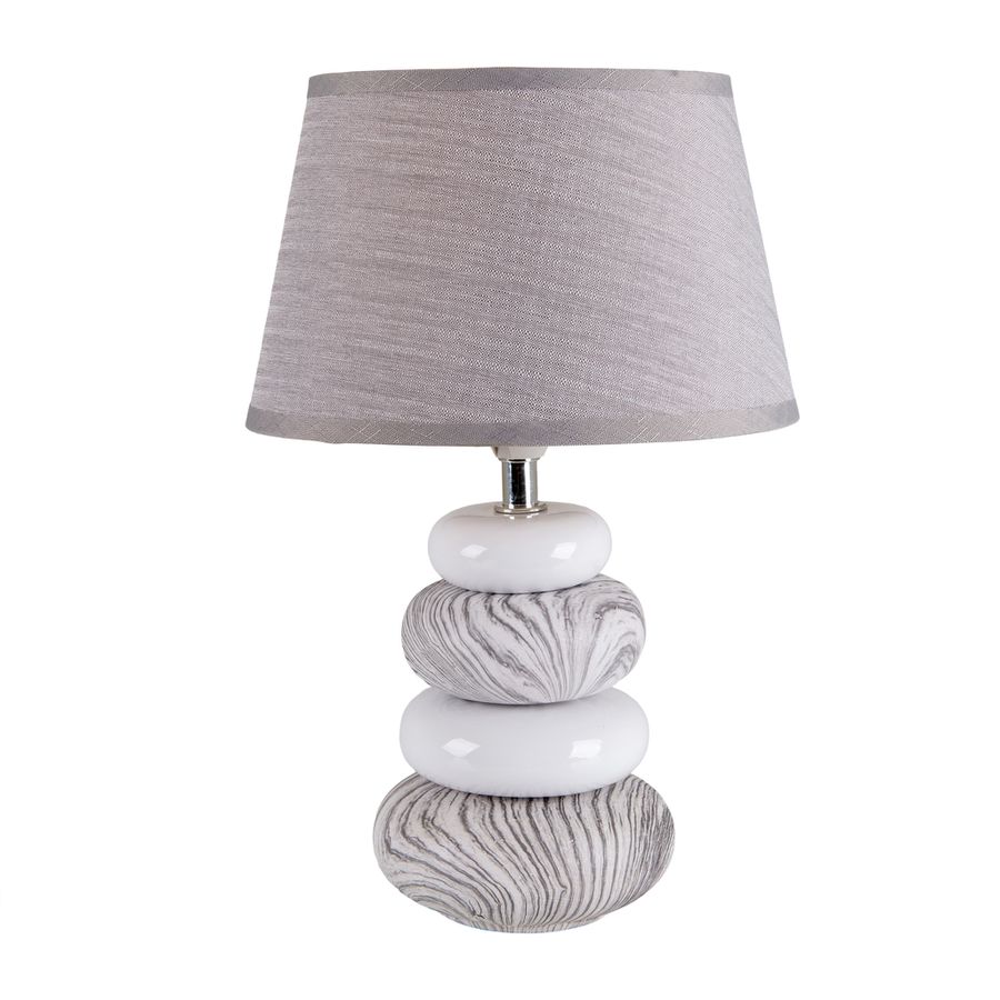 Keramik Tischleuchte Stoney h: 31cm - E14, 40W, IP20