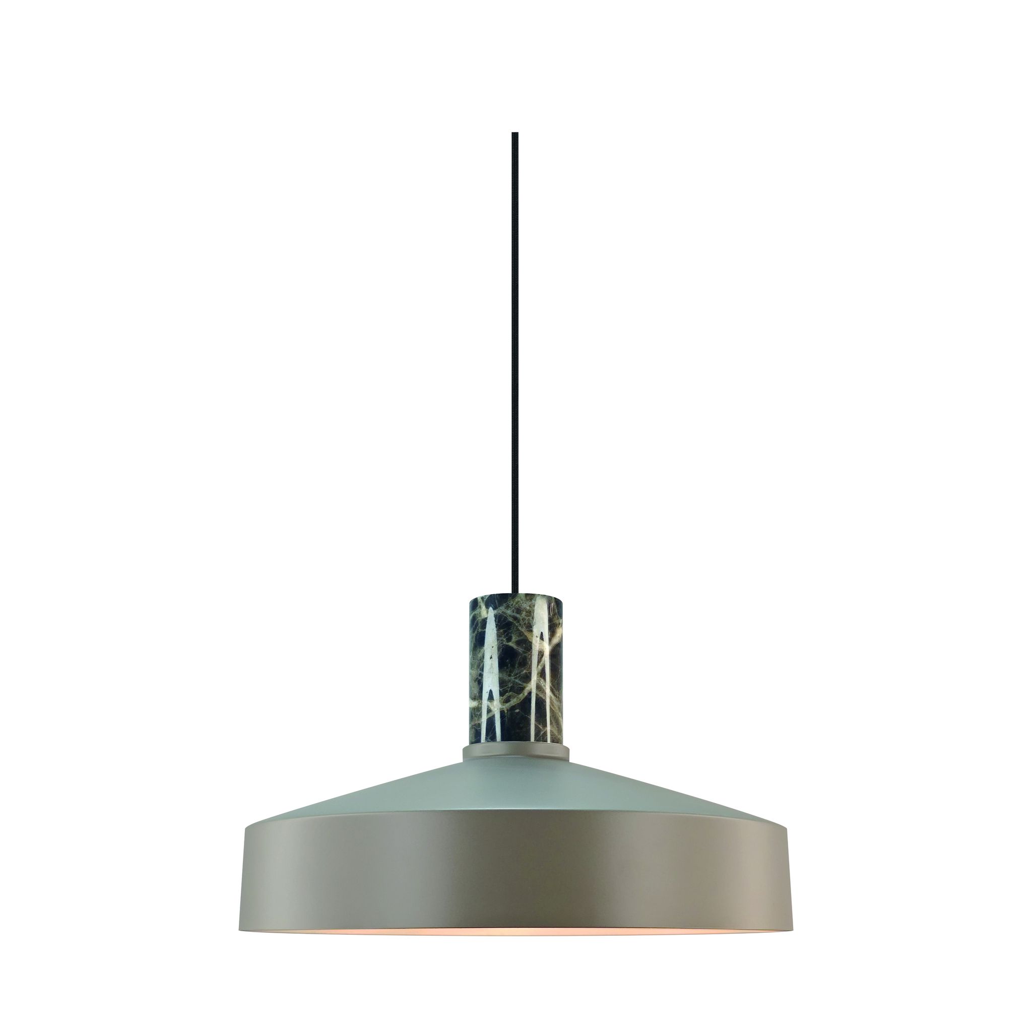 Pendelleuchte Elvas Marmor Hellbraun - 60W, E27, IP20