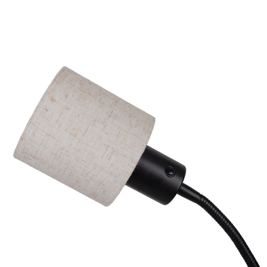 Stehleuchte  FILOMENA  H: 165cm schwarz/beige - IP20, E27, Schwarz