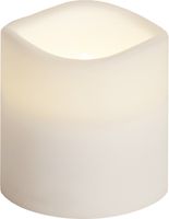 LED Pillar Kerze Paul - Outdoor, Weiss, 7.5cm Höhe, Timerfunktion