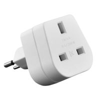 Reiseadapter UK-CH - UK nach CH T12,  weiss