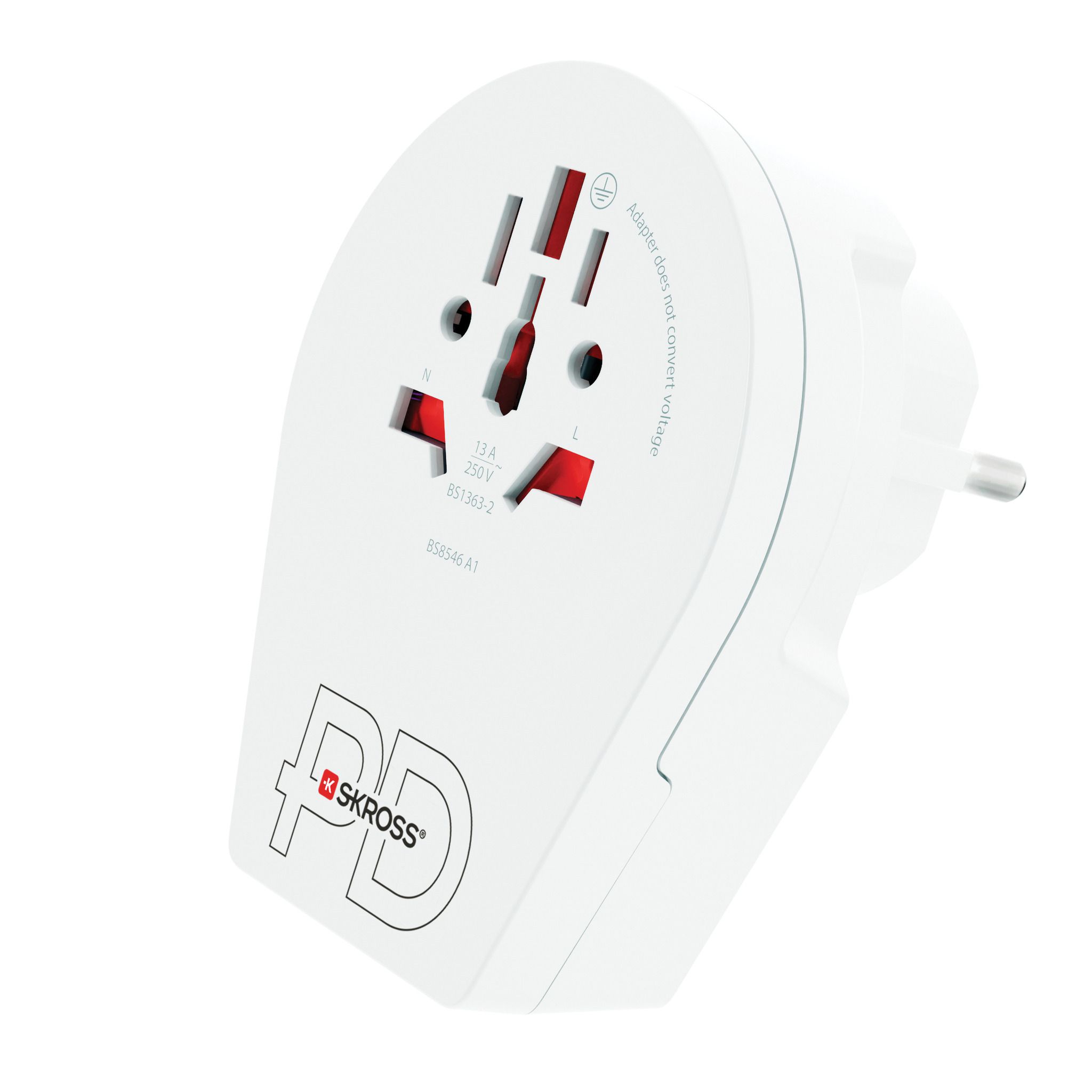 World to Europe USB C20PD - Out: Schuko, In: CH, IT, 2-Pol EU, UK, BRA, USA/Japan, AUS/China, 1xUSB-C PD