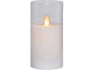 LED Pillar Kerze M-Twinkle - Indoor, Transparent, 15cm Höhe, Timerfunktion