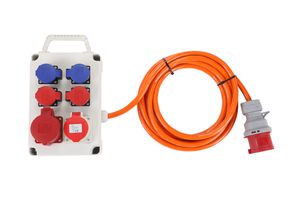 Stromverteilerbox 32A IP44/IP55 5m - 1xCEE32/5 1xCEE16/5 2xT23 2xT25 EPR-PUR H07BQ-F 5G4mm2 5m